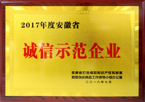 皖北煤电集团荣获2017年度“安徽省诚信示范企业”称号
